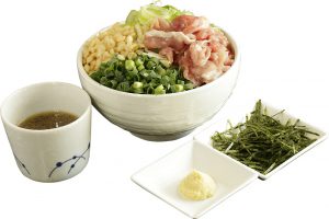 ねぎ塩豚もんじゃ～海苔を添えて～