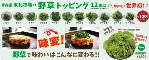 野草のトッピング